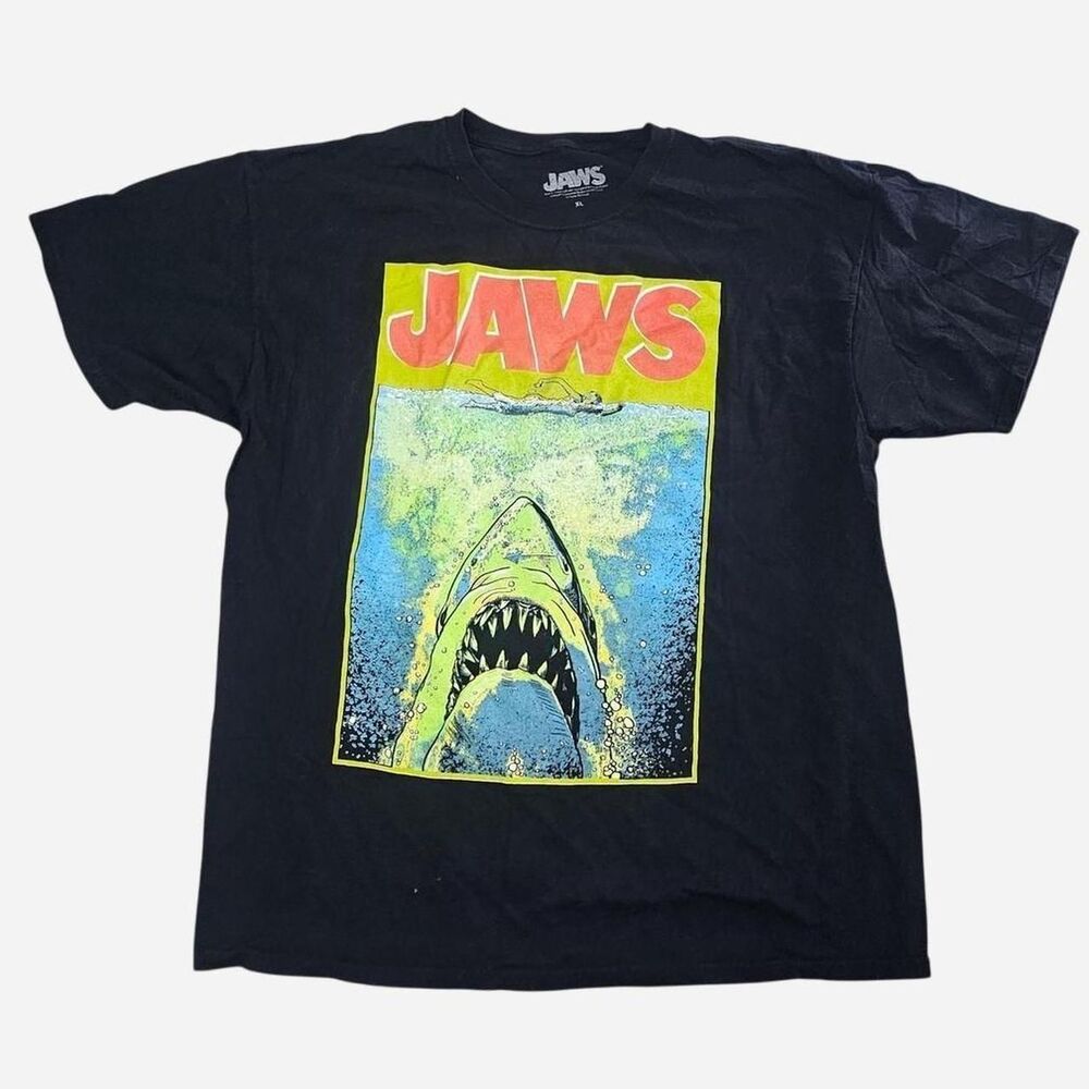 jaws shark movie black tshirt